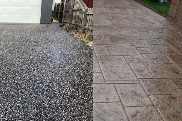 Exposed Aggregate Vs. Stamped Concrete