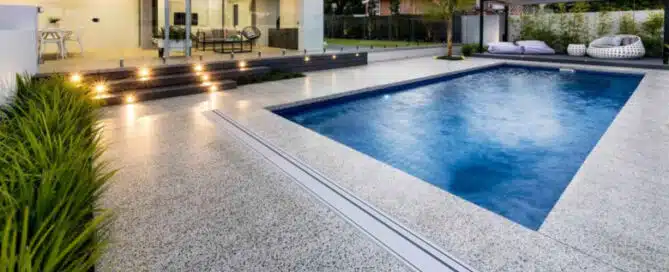 Pros and cons of exposed aggregate around pool in Melbourne 01